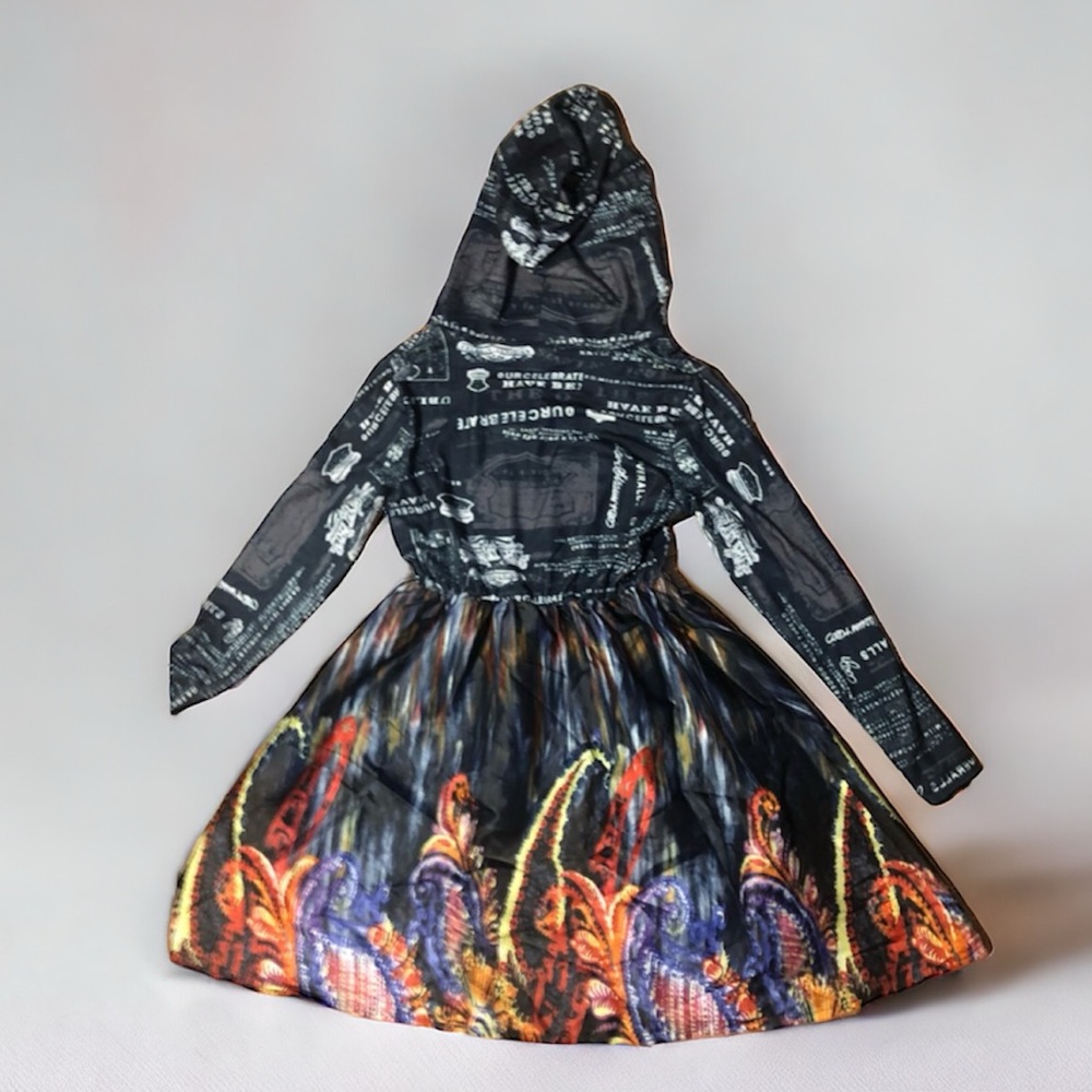 The Pyramid Collection Soho Chick Hooded Dress Size Small